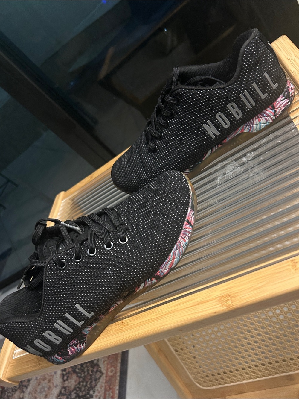 NOBULL Black Sneakers with Floral-Patterned Sole - Picture 2 of 5